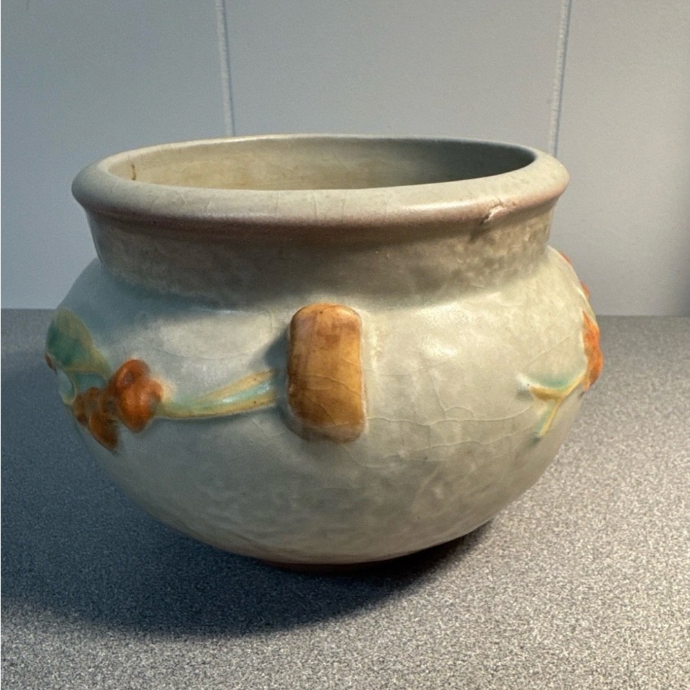 Roseville Pottery, Bittersweet Planter, 1951, 800-4, 4" Tall - Picture 3 of 8